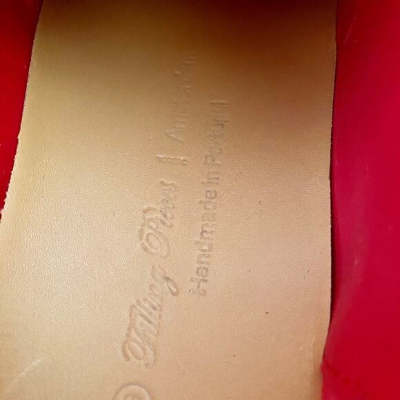 Filling Pieces sneakers leather Desert Boot Red sz 39 Designer Suede Shoes - Picture 7 of 8